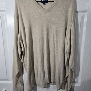 Oxford XL Men's Light Tan V-Neck Sweater